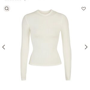 NWT SKIMS COTTON JERSEY LONG SLEEVE T-SHIRT